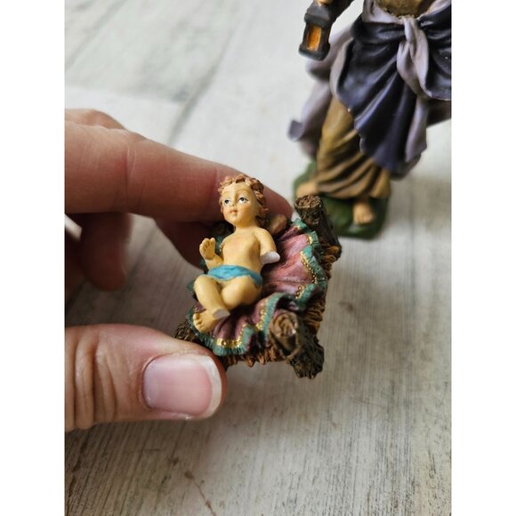 Dept 56 Nativity Joseph Jesus AS IS Xmas village crib manger - Picture 2 of 8